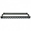 Patch panel rack 1U con retenedor 24 x RJ45 Cat6 modular