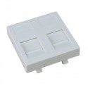 Caja de superficie 2 X Rj45 Keystone 80 x 80