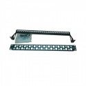 Patch panel rack 1U con retenedor 24 x RJ45 Cat6 modular