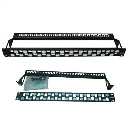 Patch panel Cat6A 1U 24 Rj45 modular