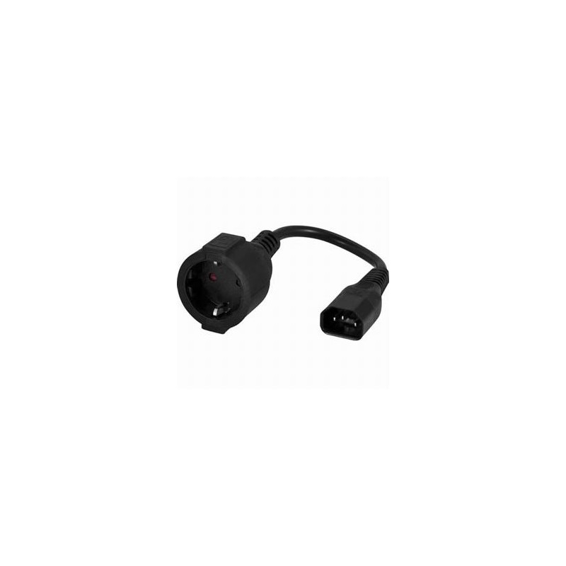 Cable Adaptador Schuko (h) a IEC C14 20 cm