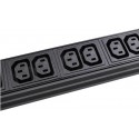 Regleta rack 19 12 tomas IEC con interruptor Lapara Networking