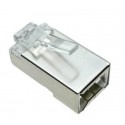 Conector macho RJ45 Cat 6 FTP con guía Lapara Networking 10 unds