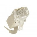 Conector macho RJ45 Cat 6A FTP con guía Lapara Networking 10 unds