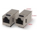 Adaptador doble hembra RJ45 Cat 6 FTP tipo Keystone Lapara Networking