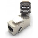 Adaptador doble hembra RJ45 Cat 6A FTP tipo Keystone Lapara Networking