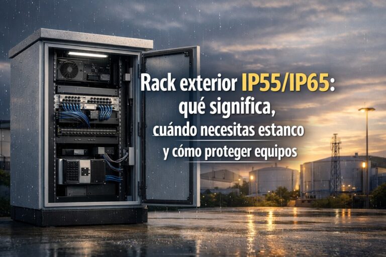 Rack exterior IP55/IP65: qué significa y cómo proteger equipos (Guía Esencial)